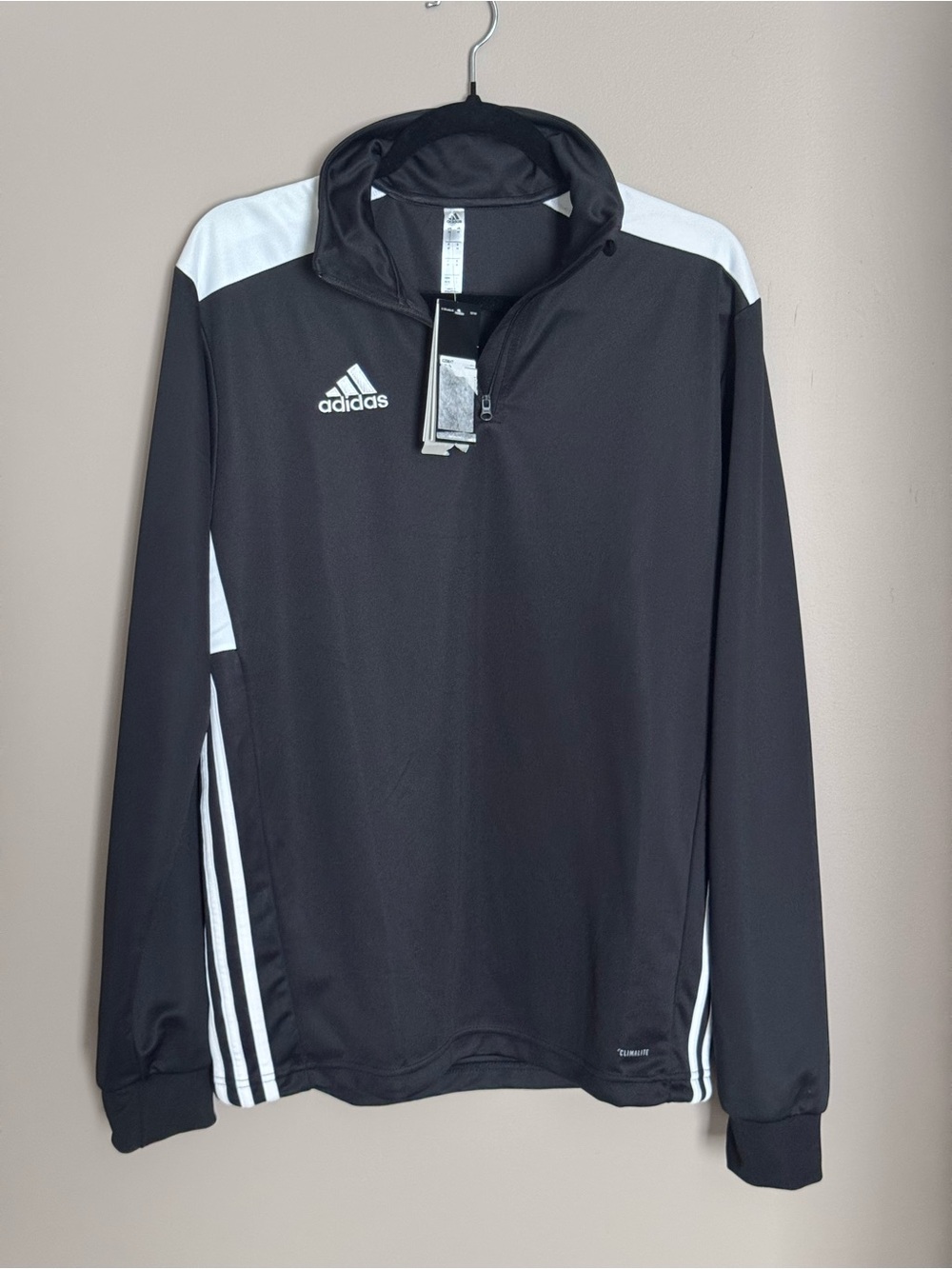 Adidas climalite Men's Black & White Quarter-Zip Training Top